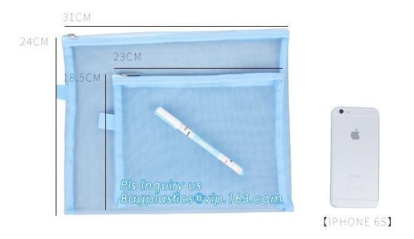 Cartera multifuncional de la carpeta de los documentos del poof del agua del bolso del pasaporte del bolso al aire libre del documento que viaja, soldado pl transparente