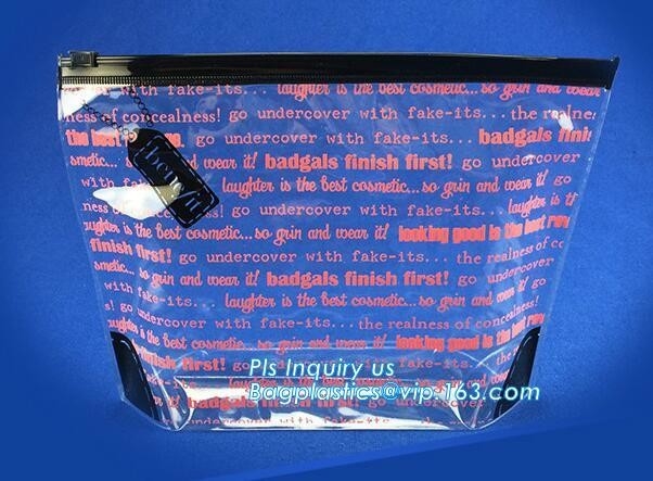 el bolso de la cremallera del pvc de los bolsos de k para el embalaje cosmético, bolso elegante heló el bolso de la cremallera del resbalador para la microfibra, bolso del bikini, plas del pvc