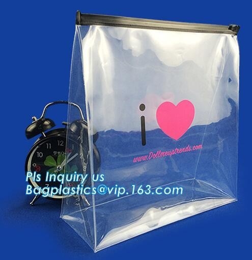 el bolso de empaquetado cosmético del resbalador del bolso del resbalador de la cremallera, compone el bolso cosmético promocional del resbalador del bolso del bolso, bolsa Eva lechuga romana del artículo de tocador