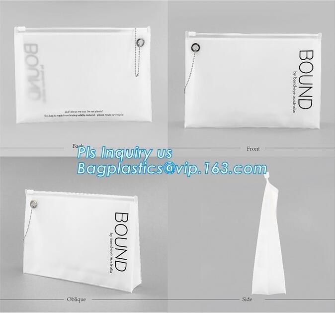 bolso plástico transparente de la cremallera del resbalador de los efectos de escritorio del estudiante, la bolsa de plástico plana de la cremallera respetuosa del medio ambiente del resbalador para el documento o interruptor
