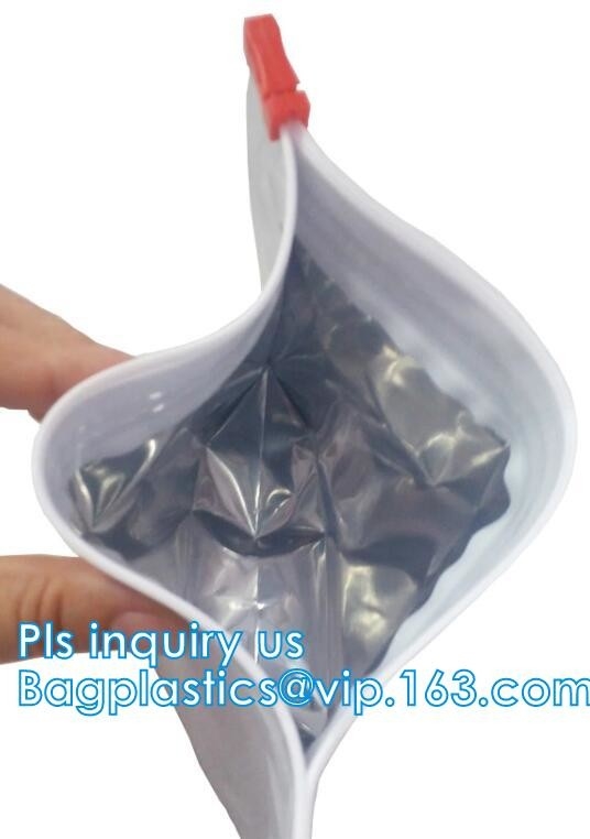La cremallera abierta superior plástica de la prueba del niño empaqueta los tamaños de Matte Finish With Three Standard, seguridad opcional Packagi del niño del tamaño del MOPP