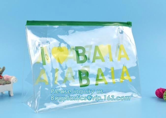 Bolso de la suspensión del PVC de la manga de la tarjeta del PVC del bolso del jefe del PVC del bolso de /Pillow de la manta del PVC, pvc claro k b del vinilo de la bolsa del pvc de la cremallera del resbalador