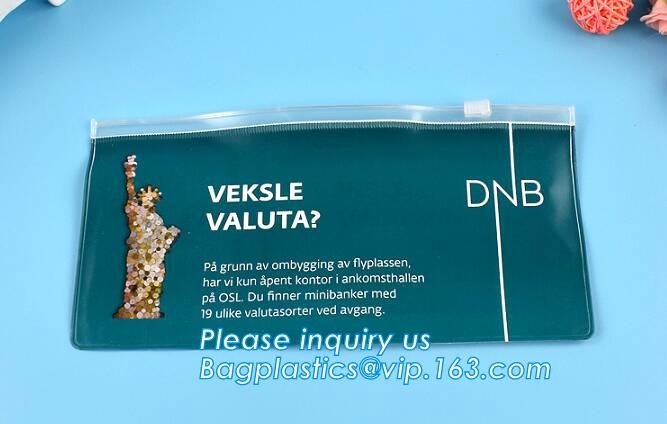 bolso de empaquetado personalizado del pvc de la cremallera del resbalador del paño del pvc, bolso de lazo cosmético del bolso del artículo de tocador del bolso Tote Bag Gift Packing B
