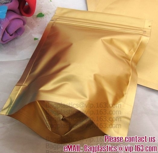 Los bolsos laterales del escudete, patio sellaron los bolsos, galleta que empaquetaba, paquete del té, paquete del café, papel de aluminio de empaquetado del aceite k empaquetan W