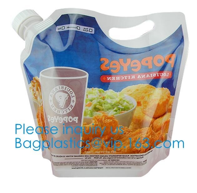 Laminado coloqúese encima del bolso de los alimentos para niños de las bolsas del apretón, soporte claro de la bebida encima del bolso del canalón con el hielo plástico del golpecito para el vino de empaquetado