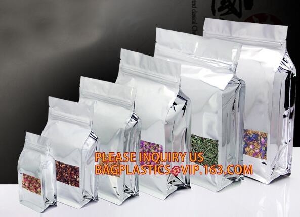 Soporte reutilizable encima de los bolsos del papel de aluminio de la bolsa de la cremallera, bolsos de empaquetado con la válvula, bolsos de empaquetado del café inferior del cuadrado del café