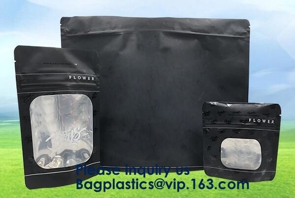 Bolso de la prueba del olor del carbono de la hoja de Mylar k con un claro lateral, 3,5 gramos de muchachos de la selva que empaquetan la prueba Zippe del olor de París Og