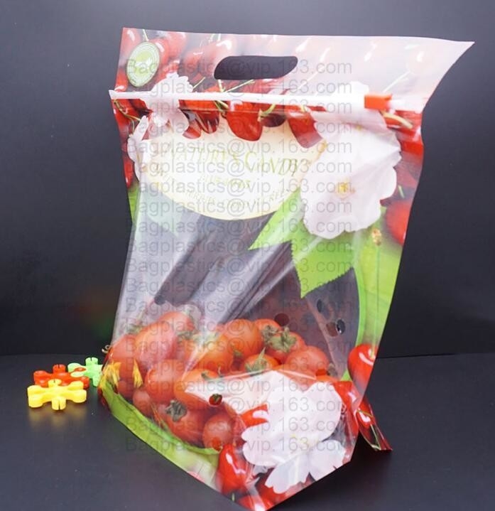 el bolso de la fruta para la protección de la fruta, perforado mejora el bolso aséptico de la uva, Cherry Bag, la bolsa de plástico de la fruta, se coloca encima de fre de k