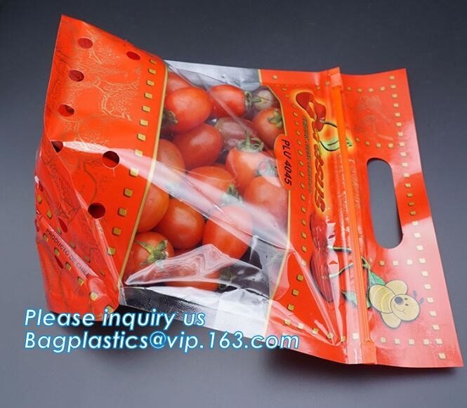 fresco proteja la cremallera que empaqueta para la cereza, uva Cherry Vegetable Packing Protection Bag, Atmosp modificado confiable de la fruta