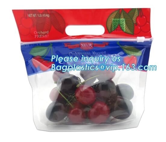 Bolso que embala de la uva de la alimentación con el resbalador/las uvas rojas que embalan el bolso/el bolso plástico de la fruta, bolso para el paquete de la fruta y verdura