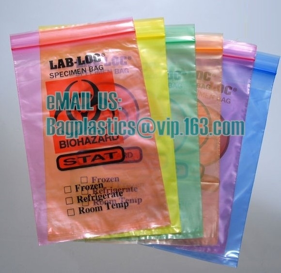 Bolso médico de la cremallera del espécimen de la patología del Biohazard, bolso del canguro, soporte modificado para requisitos particulares bolso abonable encima de la bolsa, BAGEASE, BAGPLA