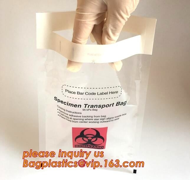 bolso inútil médico biodegradable transparente del bolso impermeable de la cremallera, envase de plástico médico Zipp plástico de la comida del cañamón