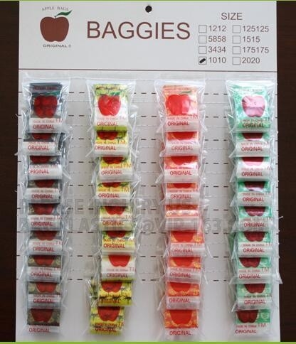 bolso de encargo plástico barato del sello de la cremallera 100%LDPE 3x3/mini baggie de la manzana, bolso del almacenamiento de la comida de la cerradura de la cremallera de la manzana de la prueba del aire mini con el ow