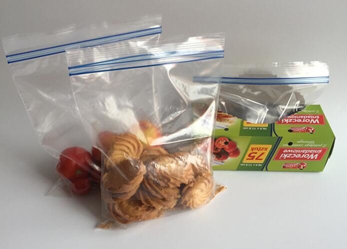 Cremallera colorida barata plástica sellada doble del bolso de vacío de la buena del qualtity de la cerradura del PE cremallera mágica del bolso, soporte de empaquetado encima del bev de la bolsa