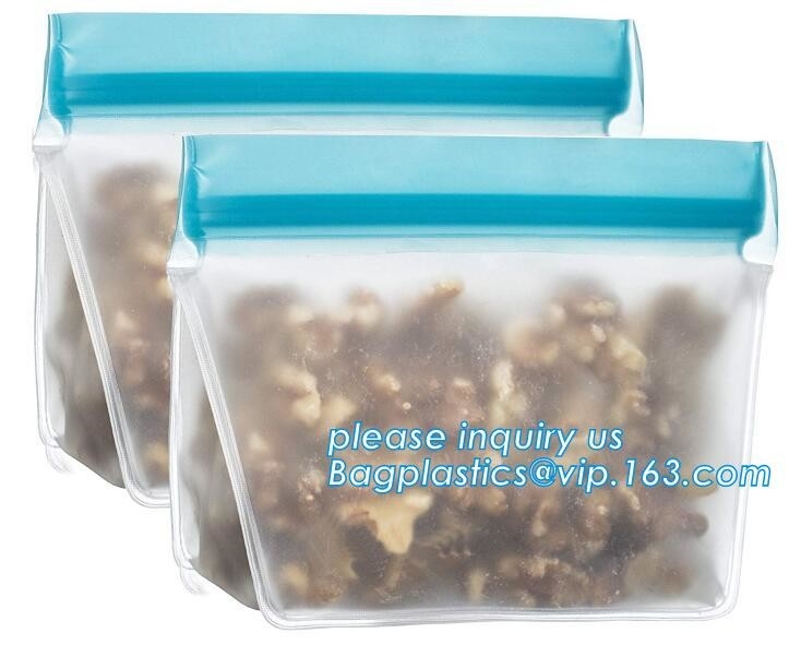 El bocado reutilizable empaqueta el bolso del almacenamiento del bocadillo, bolso plástico del almacenamiento del resbalador de k, bolso del almacenamiento del caramelo de la comida/del bocado, bagplastics