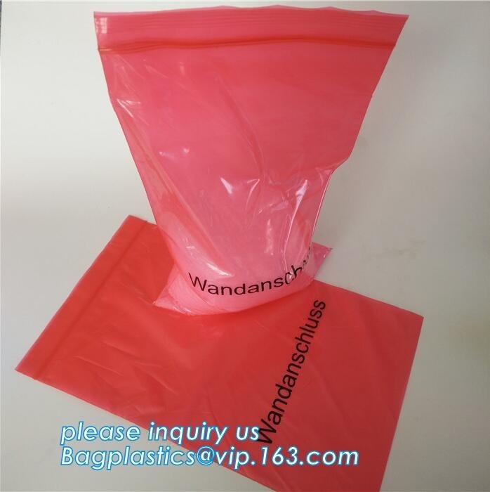 Bolso de plástico transparente festivo de la cerradura de la cremallera del sello de la prensa del uno mismo del apretón del partido, polybags del LDPE, plas claros de los polybags del sello del apretón del envasado de alimentos