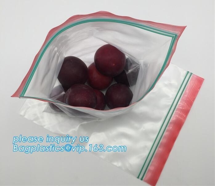 Precio bajo, bolsos de alta calidad del sello del apretón, soporte transparente de la comida del apretón de k del bolso plástico del sello encima de bolsas de empaquetado de la cremallera