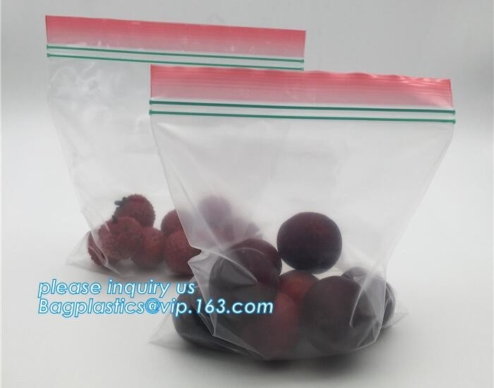 Bolsos del almacenamiento del tamaño del cuarto de galón del congelador del ldpe de la categoría alimenticia, bolsos del almacenamiento, bolsos reforzados de la comida de los bolsos del almacenamiento completamente