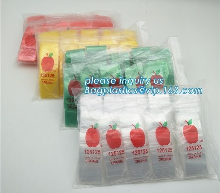 La mini k Baggies 17 mezcla 1212 del color de Apple 100 empaqueta el 1/2” X el 1/2”, custo de encargo plástico barato del bolso de la cerradura de la cremallera 100%LDPE 3x3