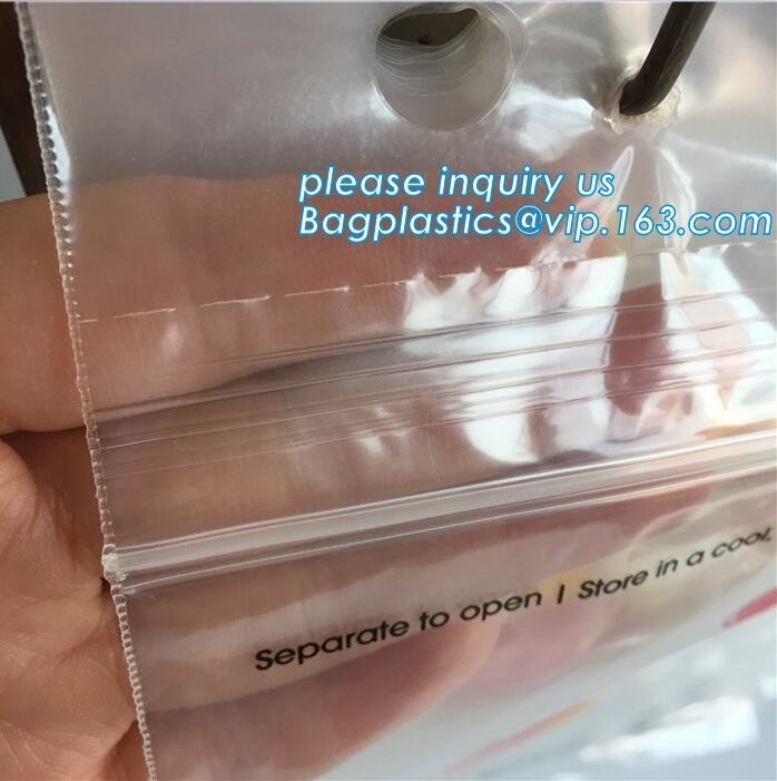 Bolso que se puede volver a sellar impreso aduana transparente del wicket PE del plástico transparente para el envase de plástico del paquete, bagplastics, bagease pac