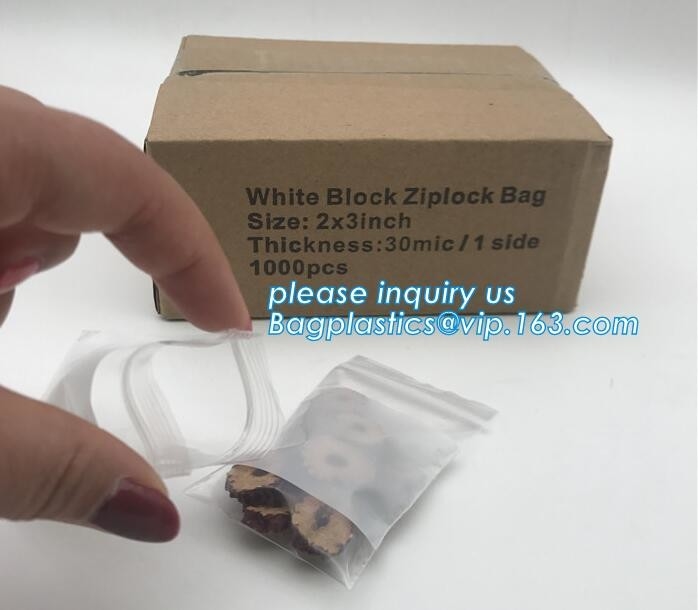Bolso, soporte plástico de la aduana encima de la bolsa con la cremallera/los bolsos/los bocados plásticos que se puede volver a sellar de la cremallera que embalan el bolso, bagease, plasti