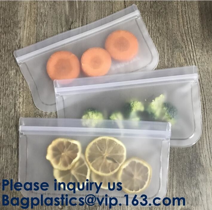 Los snacks de PEVA que empaquetaban 5pcs fijaron el bocadillo reutilizable SNA del sello de la cremallera del almacenamiento de la comida del almacenamiento PEVA k Peva del bocado de la comida del paquete