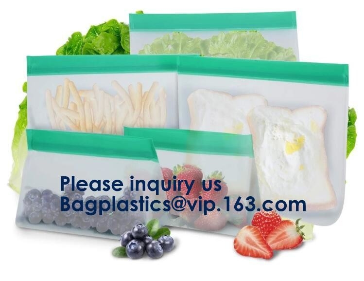 Bolso reutilizable de la situación de PEVA para el almacenamiento y la leche, bolso derecho reutilizable de la comida del almacenamiento del FDA, fácil sellar y hermético