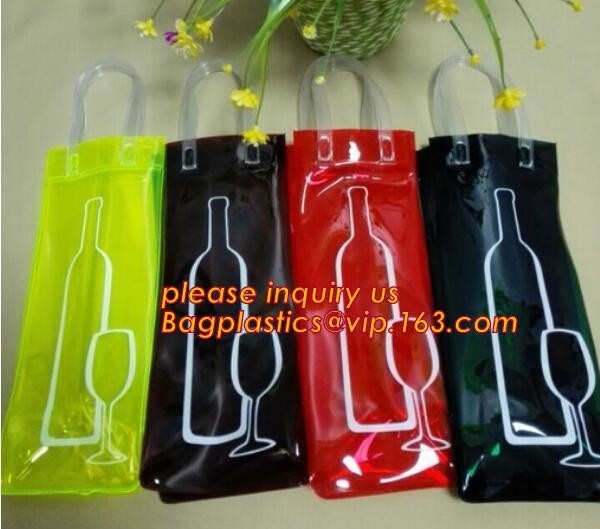 tenedor de botella de vino, portador de la botella de vino, bolso desapasible del vino, bolso fresco del pvc, bolso más fresco impermeable del pvc, bolso desapasible, botella de vino