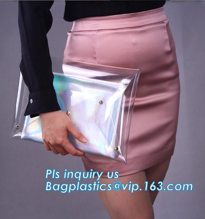 Bolso de tarde noble del bolso de embrague del PVC del laser, bolso de embrague plástico del bolso de la cartera del camuflaje del PVC, SE del bolso del bolso de embrague del silicón del PVC