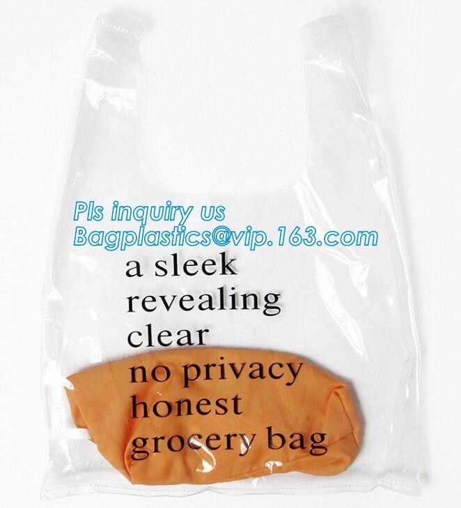 Playa Tote Bag Pvc Handle Bags, bolso de empaquetado claro transparente del pvc de la cerradura de la cremallera de la manija, bolso de la manija del PVC de los PP para los paquetes