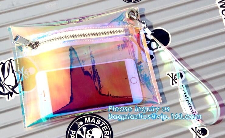 Vinilo claro Hue Mini Tote Bag de neón, la bolsa de asas de neón clara transparente del PVC del bolso de la moda, la bolsa de asas del bolso de la playa que hace compras