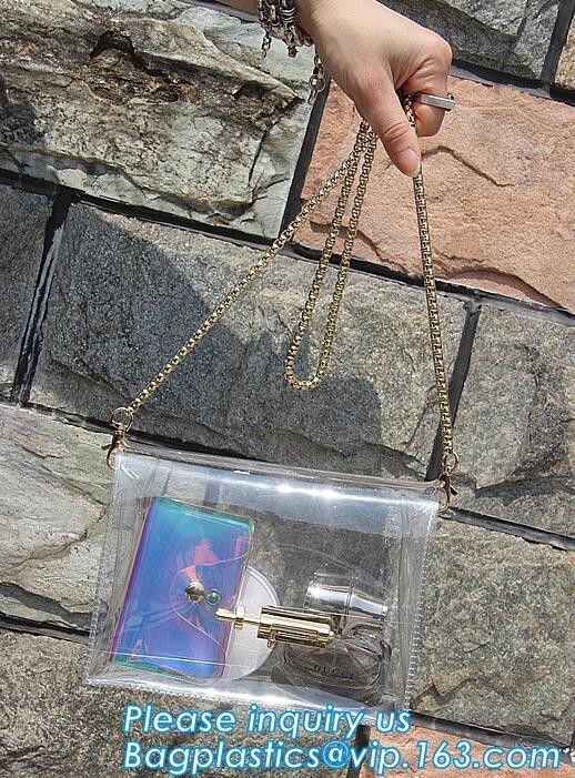 las mini muchachas claras del pvc llevan a hombros el bolso largo de la tira, bolso dulce Jelly Transparent clara, bolso Tote Chic Be de la mujer del PVC