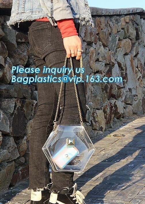 Las mujeres transparentes claras del PVC de Tote Bags Crystal forman el bolso de la playa del hombro del bolso, bolso claro Tr del PVC de la playa del verano