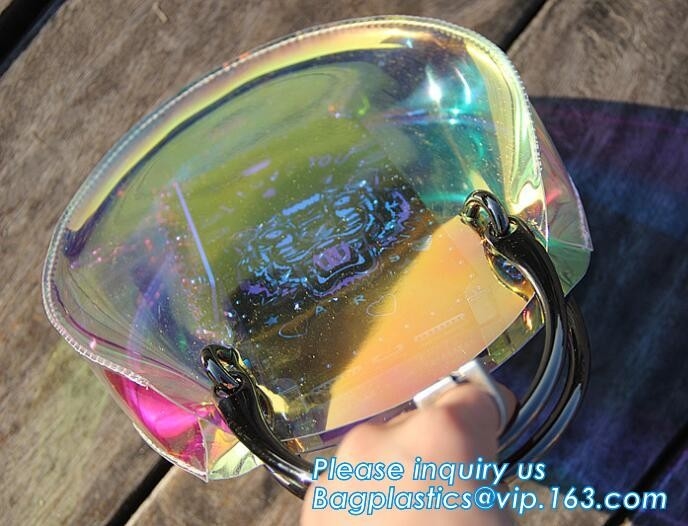 Bolso claro del PVC del monedero del bolso, bolso cosmético del PVC de la mujer de la señora, bolsos del PVC para las mujeres, bolsos de la manija del pvc, carr del pvc