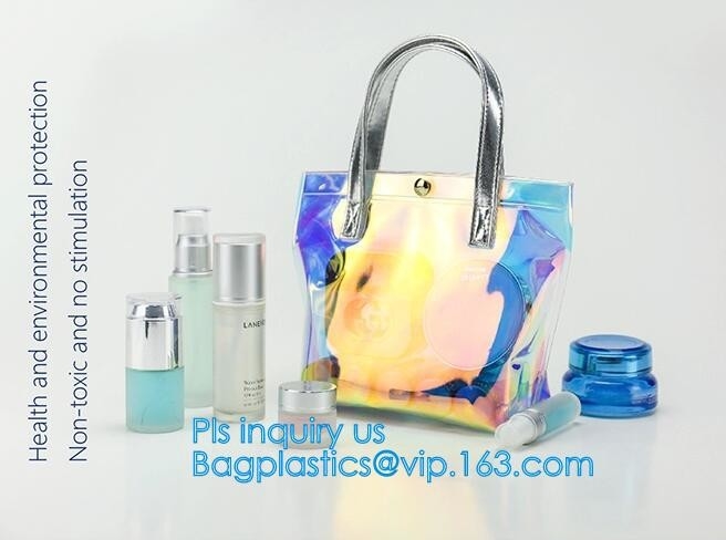 Tote Bags para los bolsos transparentes del PVC del monedero claro del hombro, bolso transparente del totalizador del PVC de la moda del bolso de compras del pvc del laser