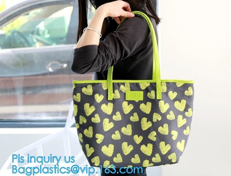 Bolsos casuales femeninos del artículo de tocador de la ropa del almacenamiento de compras del bolso de las mujeres del viaje del PVC del bolso de moda portátil de la playa, carr