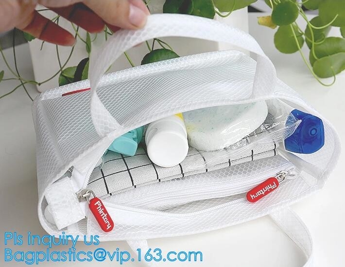 el bolso al aire libre de la malla de la playa del totalizador del poliéster para las mujeres/el bolso que hace compras de la malla de nylon de la moda, Mesh Beach Bag de nylon, lleva, cartera