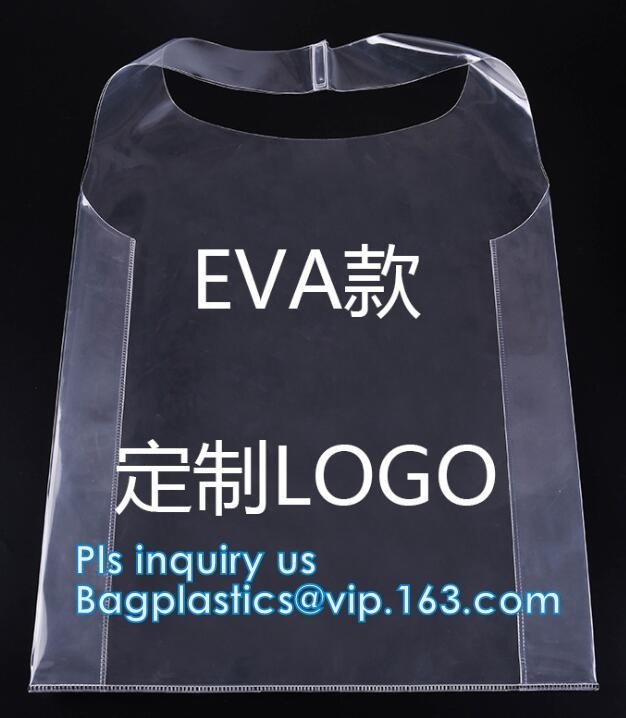 La bolsa de plástico transparente de la manija del pvc con el logotipo, la bolsa de asas clara promocional del pvc del bolso de compras de la manija del pvc del totalizador, clo de la ropa interior