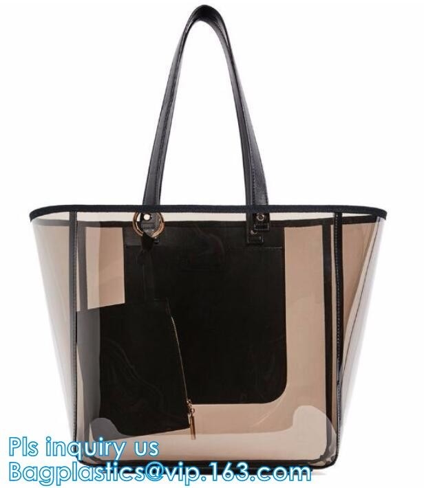 El fabricante lleno del bolso de la etiqueta privada del pvc de la impresión de la mujer de la moda, mujeres transparentes del bolso del PVC empaqueta, swimmin del paquete del estudiante