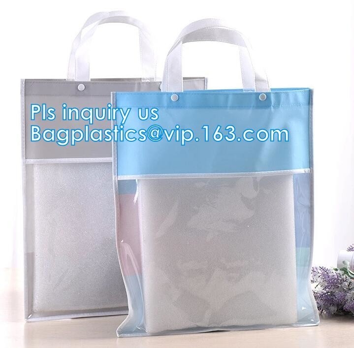 bolso que hace compras plástico impermeable del PVC, bolso de compras plástico lavable amistoso del PVC del eco, pvc brillante que hace compras de las mujeres durables a