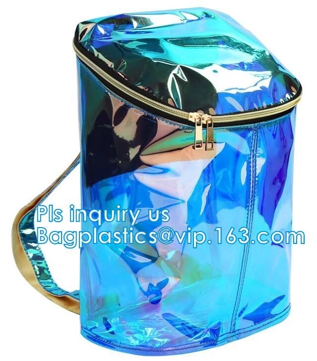 la bolsa de empaquetado cosmética plástica impermeable clara promocional del cierre en la parte superior de la manija imprimió el bolso transparente del pvc, vagos cosméticos