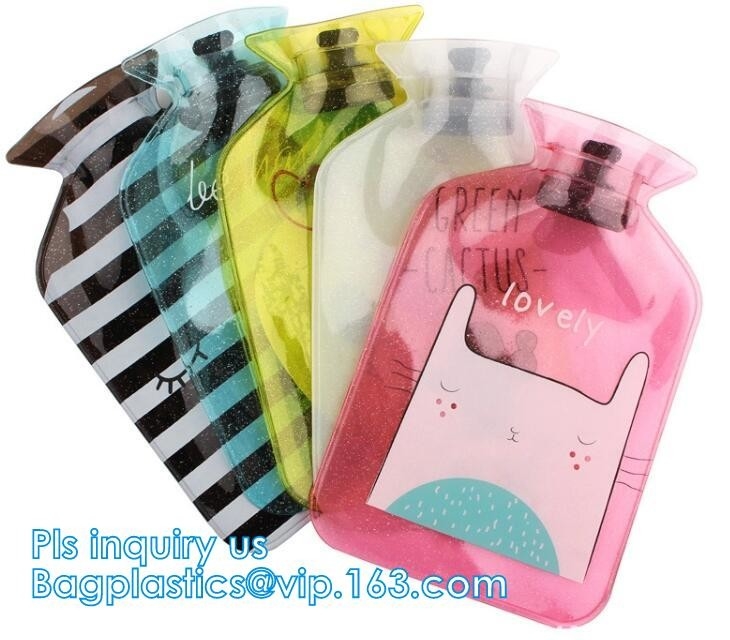 Bolso caliente al aire libre de la botella de agua del Pvc del invierno, fomento del bolso de agua caliente del pvc, bolso de hielo de la botella de agua con las cubiertas hechas punto, agua