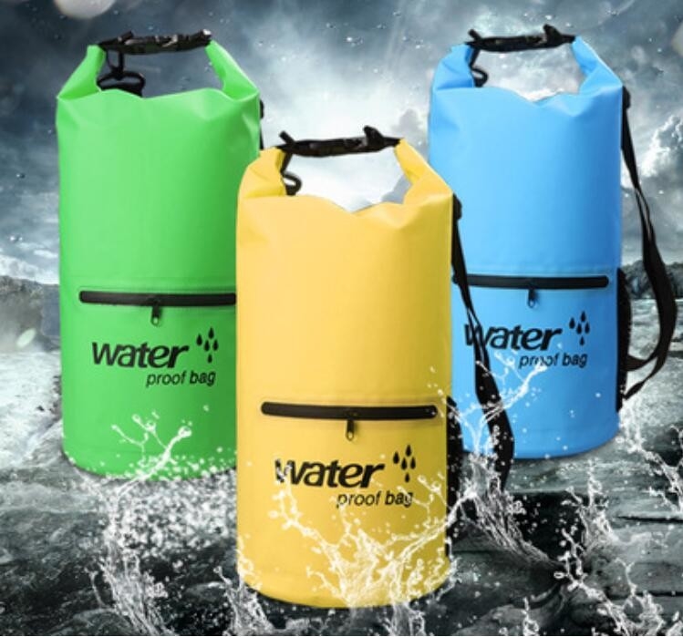 promoción 10L, 20L, paquete del océano de la lona del PVC 30L que flota bolsos secos con el bolsillo delantero de la correa de hombro, Wat flotante que nada