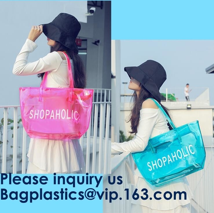 Bolso impermeable de la playa del verano del bolso del Pvc de la playa, bolsos transparentes Tote Beach Handbags de las mujeres del PVC de los proveedores de China