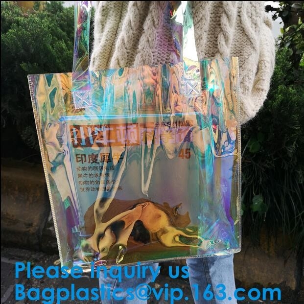 Bolso para las mujeres, hombro de la playa del verano del hombro del monedero del laser del holograma de la moda del claro del pvc de la jalea del bolso del holograma de las mujeres