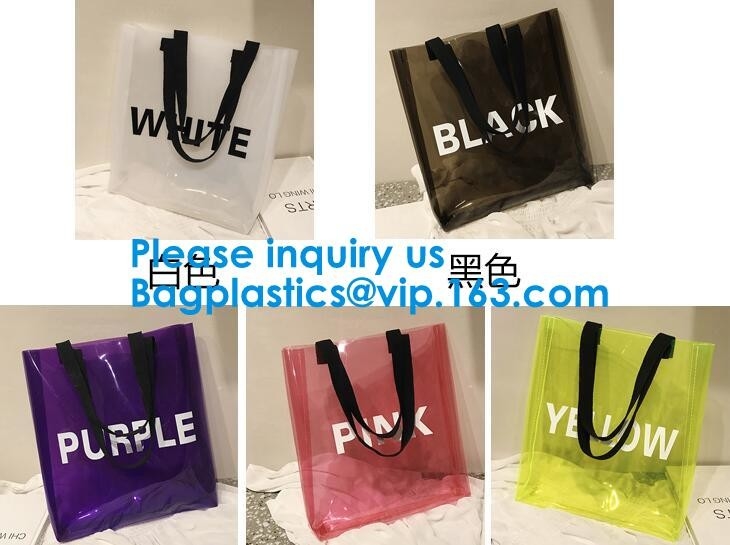 Nuevo bolso Jelly Pvc Clear Shoulder Bag Tote Bag iridiscente del holograma de las mujeres del diseño de la moda de encargo