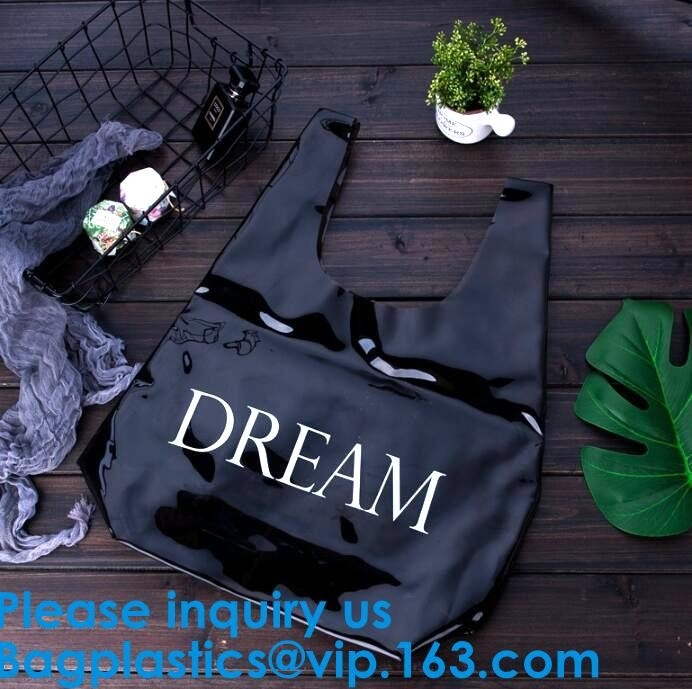 El bolso de compras de Tote Bag Pvc Handle Bag del vinilo modificó el bolso de la manija para requisitos particulares del Pvc, bolso de compras del Pvc, bolso plástico Bagease del regalo del Pvc