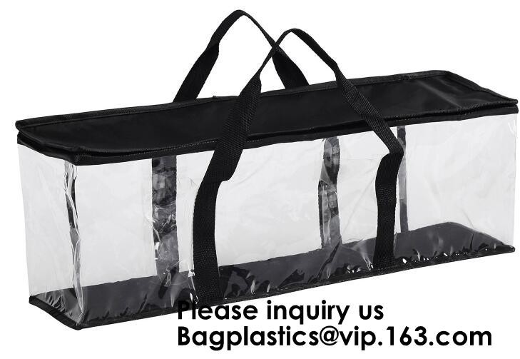 Los bolsos de costura doble del almacenamiento de la manija del PVC Tote Bag Interior Mesh Reinforced soportan los controles de la medida 56 X 21 x el 16cm de los bolsos aproximados