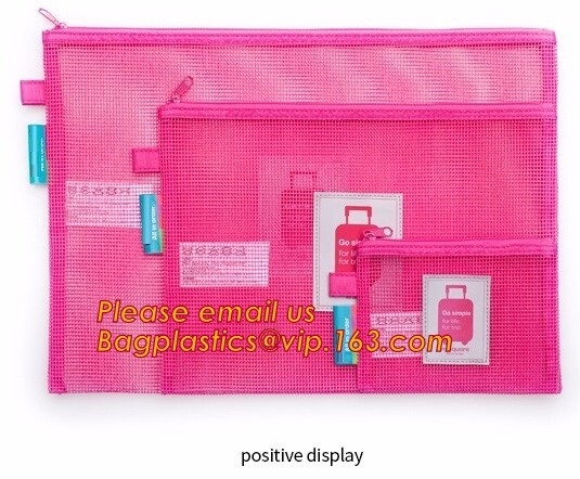 Dibuje a lápiz la caja, bolsos del lápiz del sello de la cremallera, vea a través del bolso del lápiz de la rejilla de la malla, bolsa de la malla, bolsos del lápiz de la malla, caja de lápiz de la malla
