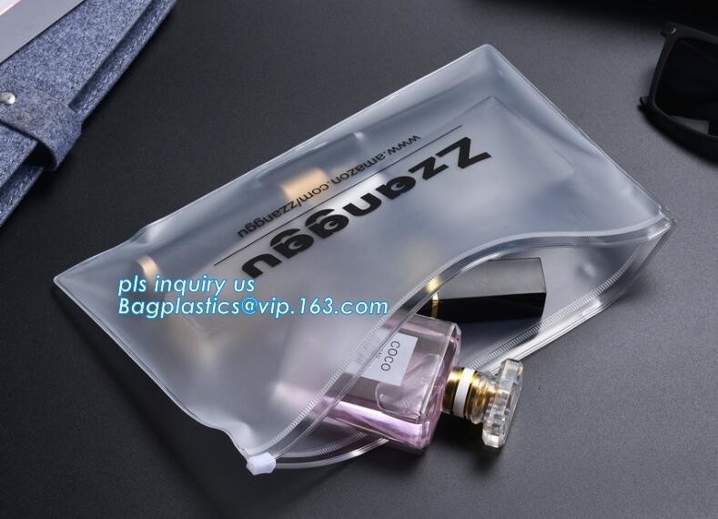la bolsa de poliéster helada con el resbalador para la ropa que empaqueta, la bolsa de plástico helada con el resbalador, bolso de empaquetado de la ropa con k